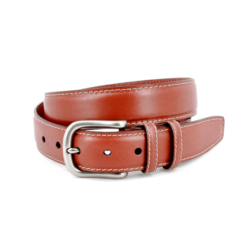 Italian Bridle Leather Casual Belt in Tan
