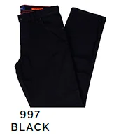 Black denim pants, model 997 BLACK.
