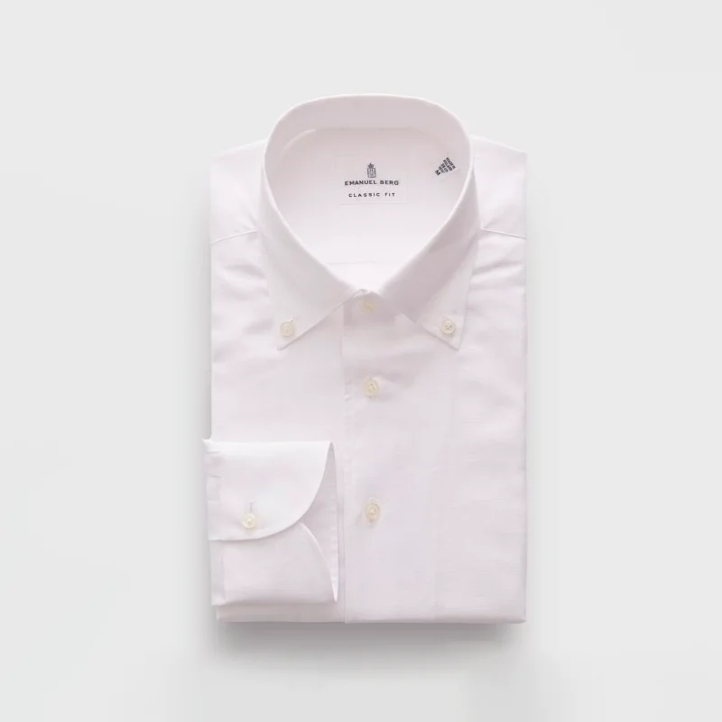 Bellagio White Cotton and Linen Shirt
