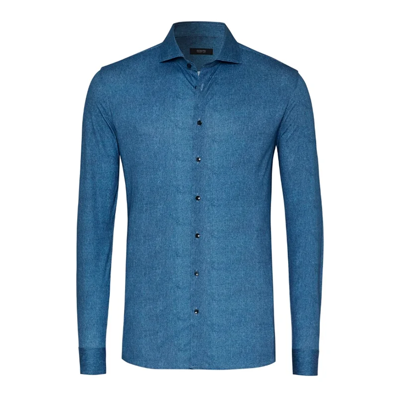 Blue bleached denim optic