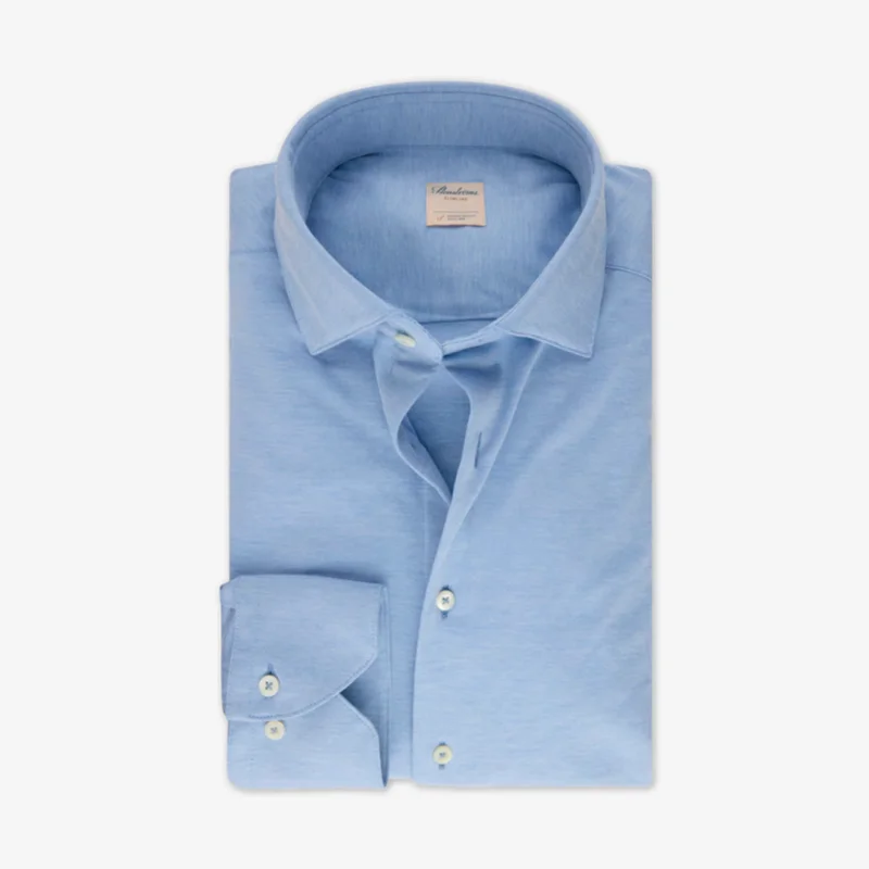 Casual Blue Jersey Shirt