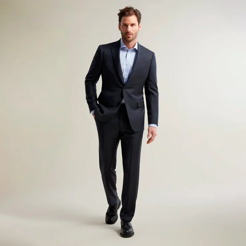 Charcoal Sharkskin Suit