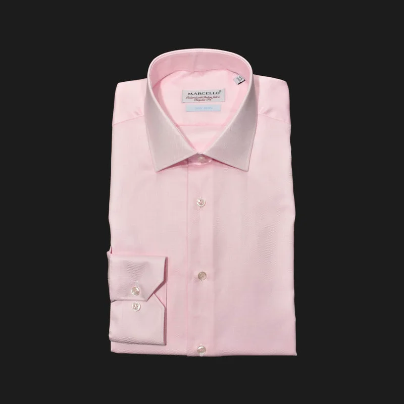 DS100P Pink Fine Piquet Dress Shirt