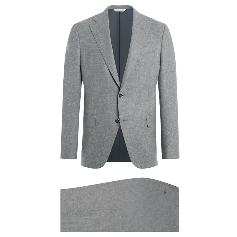 Grey 180's Flannel Texture Suit