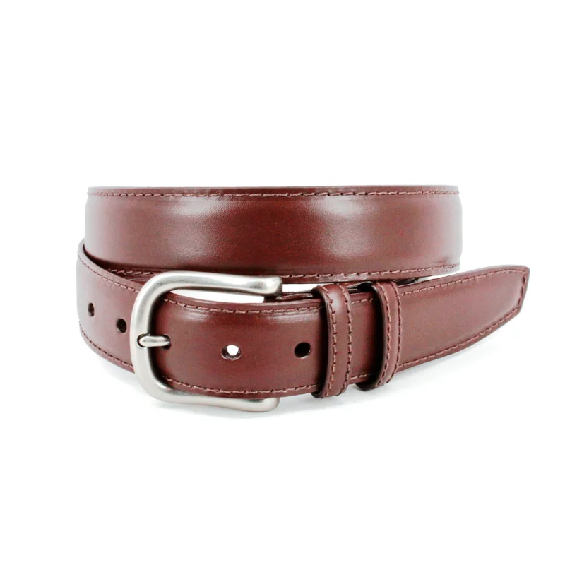 Italian Bridle Leather Casual Belt in Brown