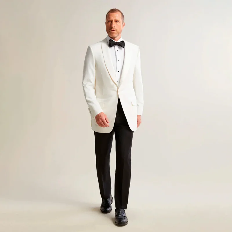 Ivory Barathea Shawl Dinner Jacket