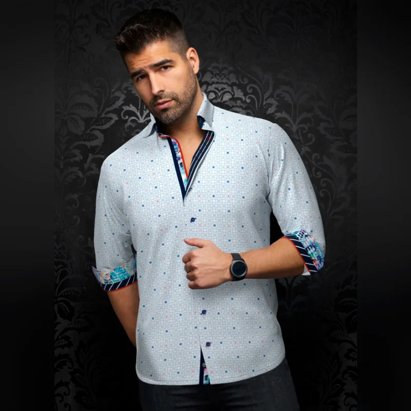 Knit long sleeve shirt | ROWAN White