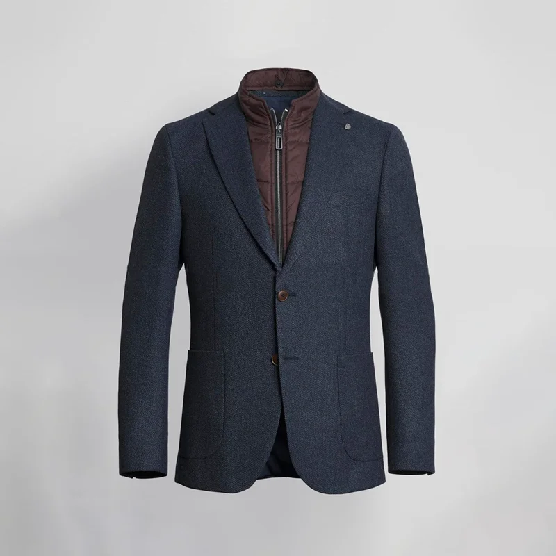 Modern Fit Jacket with Detachable Flap