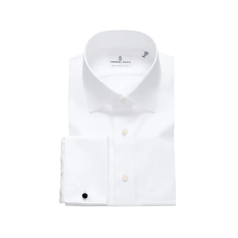 Mr Crown White French Cuffs Wrinkle Resistant Twill Shirt