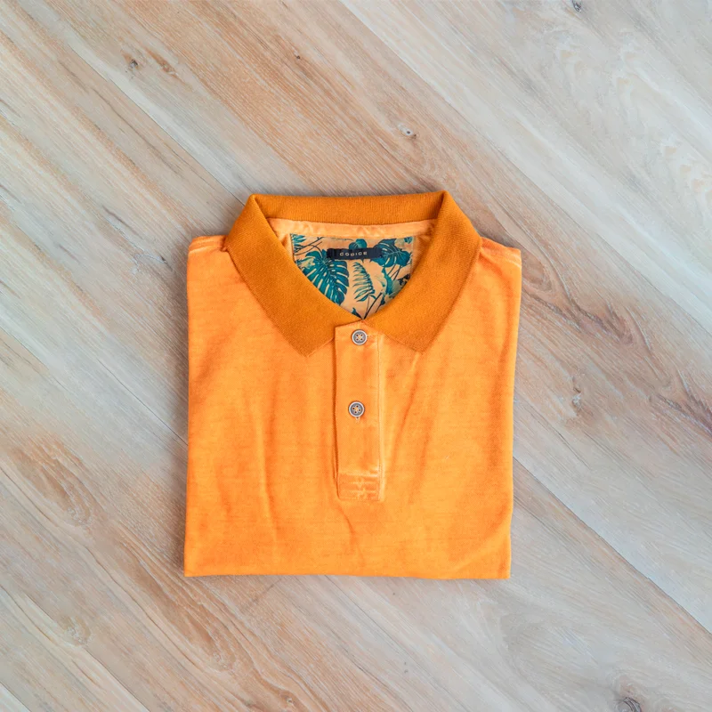 Orange Short Sleeve Knit Shirt