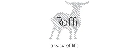Black Raffi logo representing refined style and quality in men's fashion.