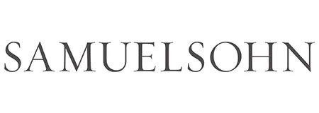 Black Samuelsohn logo representing luxury and craftsmanship in men's fashion.