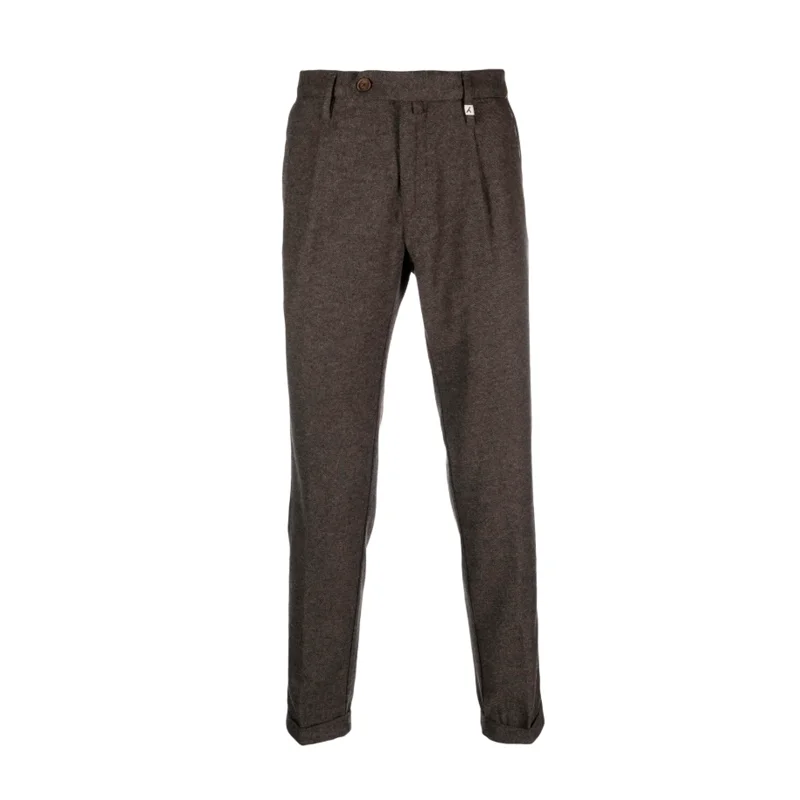 Tapered Tailored Pants-Gray