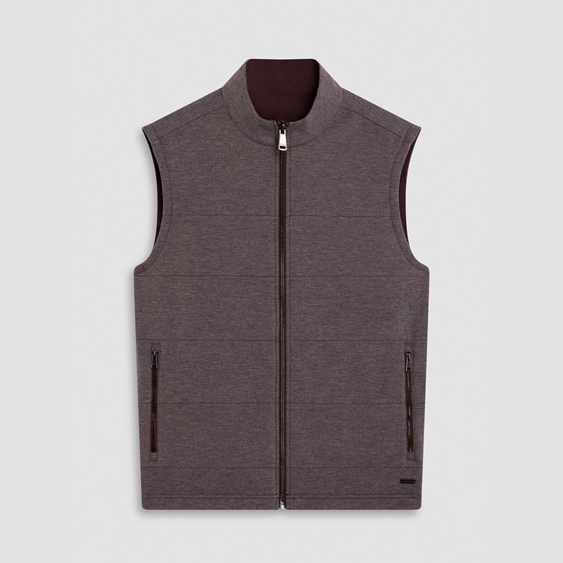  Grey Vest with Black Zippers
