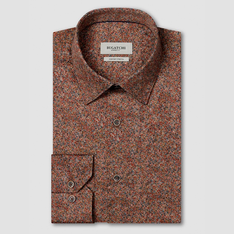  Brown-Toned Dotted Shirt